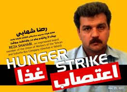 Reza Shahabi, Iranian Imprisoned labor Activist Begins Hunger Strike